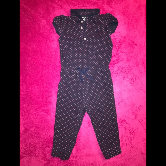 navy blue polo jumpsuit